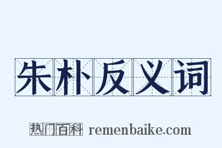 朱朴反义词是什么意思的图片